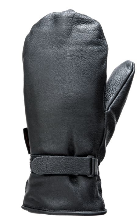 Leather Adj Pile Lined Mitt
