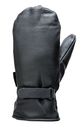 Leather Adj Pile Lined Mitt