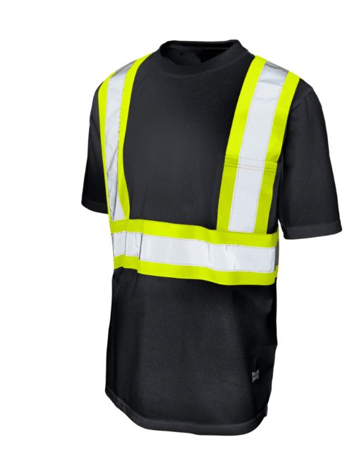 Micro Mesh Short Sleeve Safety T-Shirt w/Pocket (2)