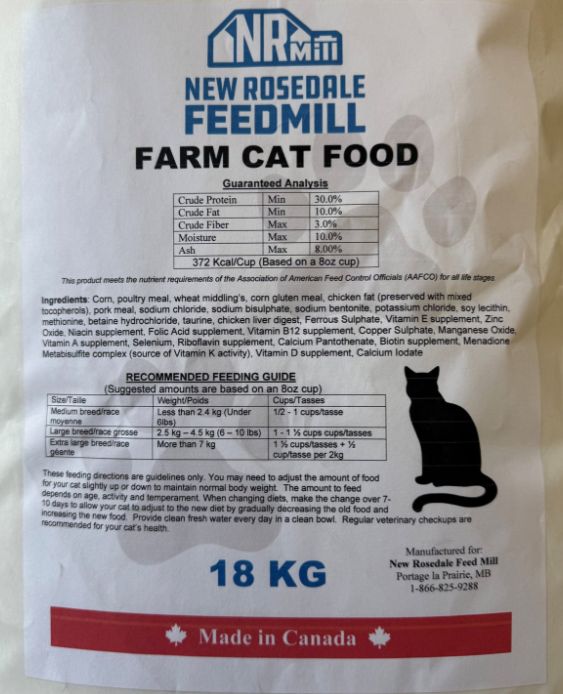 New Rosedale Cat Food
