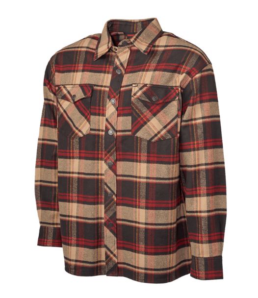 Red and Black Flannel Overshirt