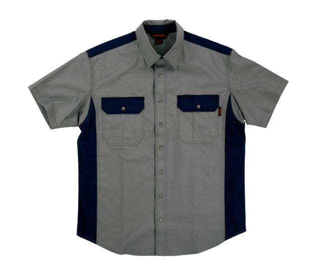 Short Sleeve Stretch Ripstop Colour Block Shirt