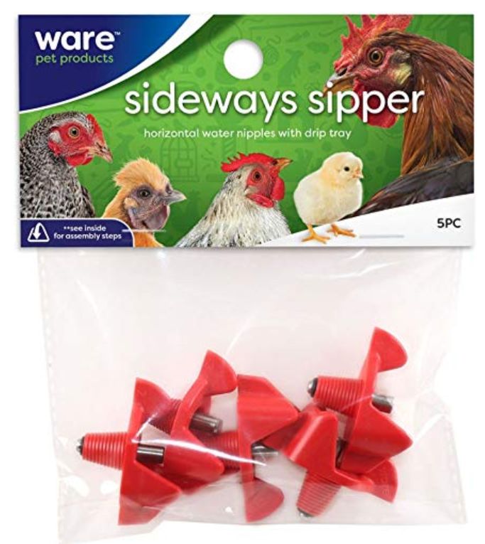 Sideways Sipper - Horizontal Water Nipples