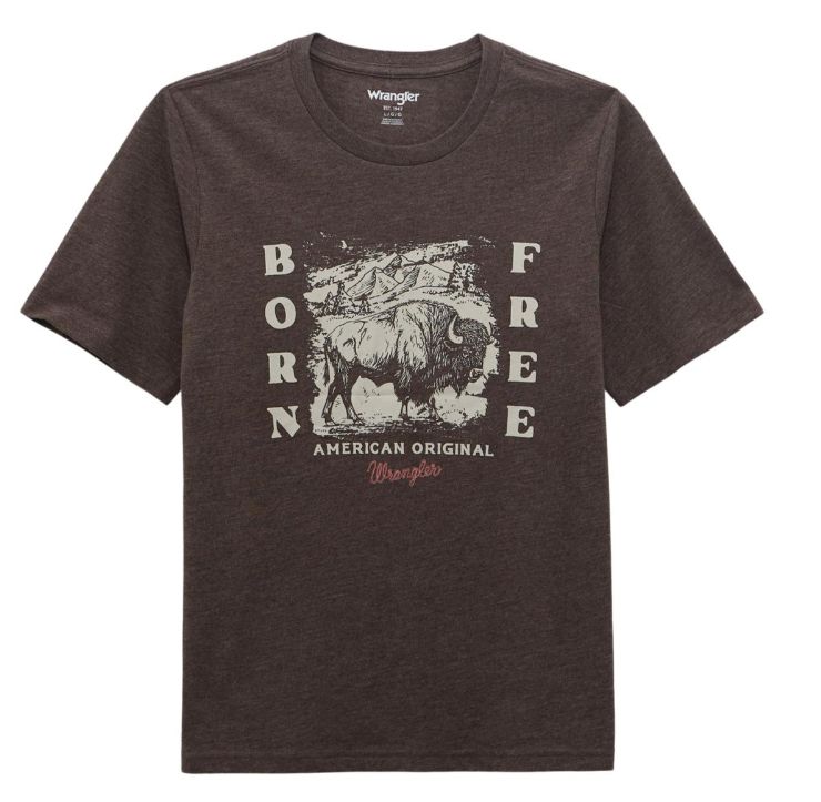 Wrangler® Boys Short Sleeve T-Shirt - Mole Heather