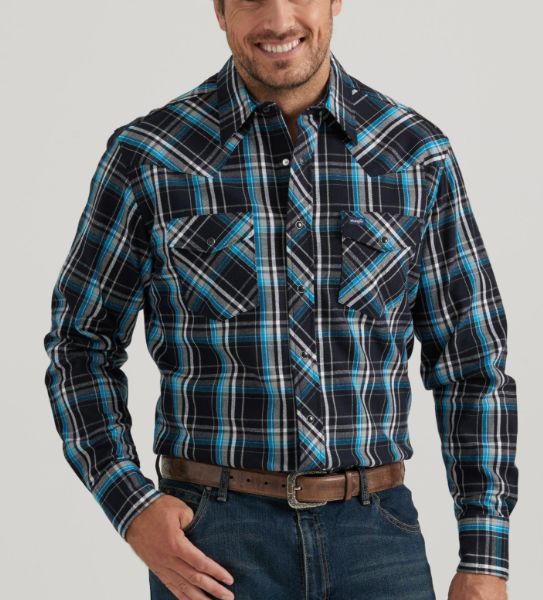 Wrangler® Premium Performance Advanced Comfort Long Sleeve Workshirt - Grey