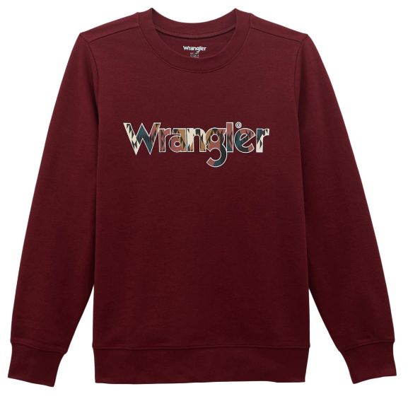 Wrangler Retro® Crew Sweatshirt - Regular Fit - Cabernet