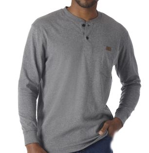 Wrangler RIGGS WORKWEAR® Long Sleeve Henley - charcoal grey