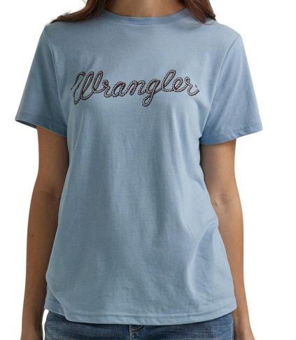 Wrangler Retro® Year-Round Short Sleeve T-Shirt - Regular Fit - Ashley Blue Heather