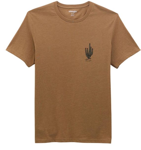 Wrangler® Short Sleeve T-Shirt - Regular Fit - Tobacco Brown Heather