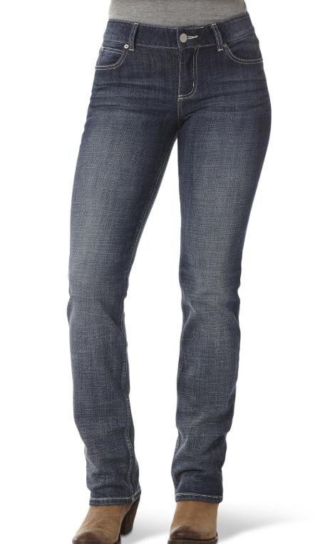 Wrangler® Straight Leg Jean - Mid Rise - Dark Blue
