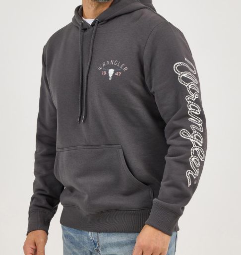 Wrangler® Western Hoodie - Regular Fit - Charcoal Asphalt