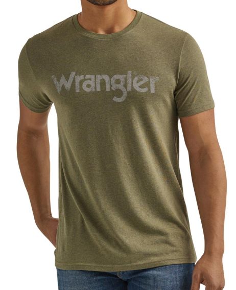 Wrangler® Year-Round Short Sleeve T-Shirt - Regular Fit - Sage Heather