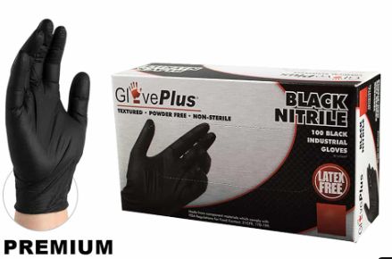Black Nitrile Gloves 100s