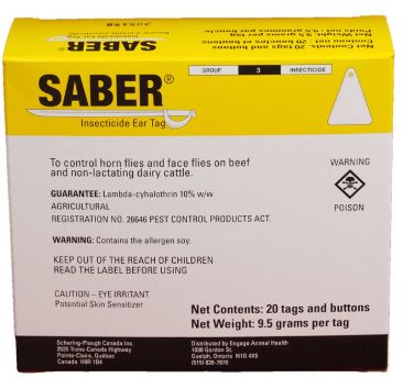 Saber fly tags 20s