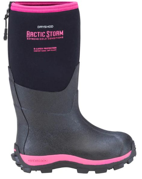Dryshod Kid's Arctic Storm Black/Pink