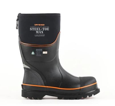 Dryshod Unisex Steel-Toe Max Mid CSA Black/ Orange M09/W10