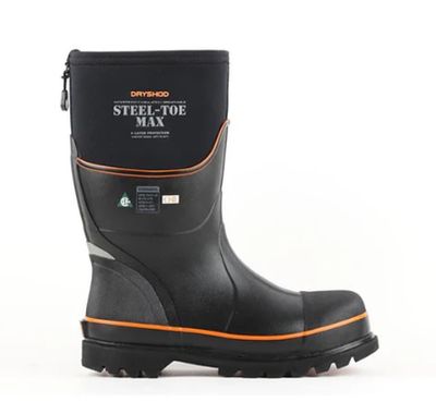 Dryshod Unisex Steel-Toe Max Mid CSA Black/ Orange M10/W11