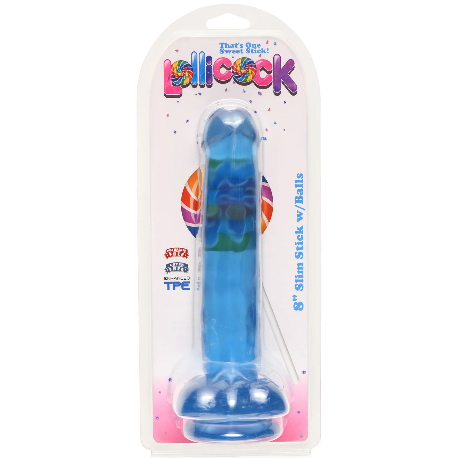 8" Slim Stick w/ Balls - Berry Ice