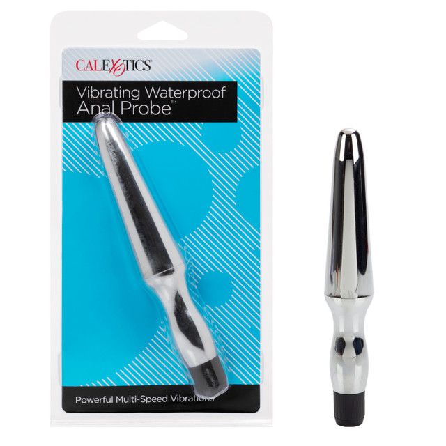 Vibrating Waterproof Anal Probe - Silver