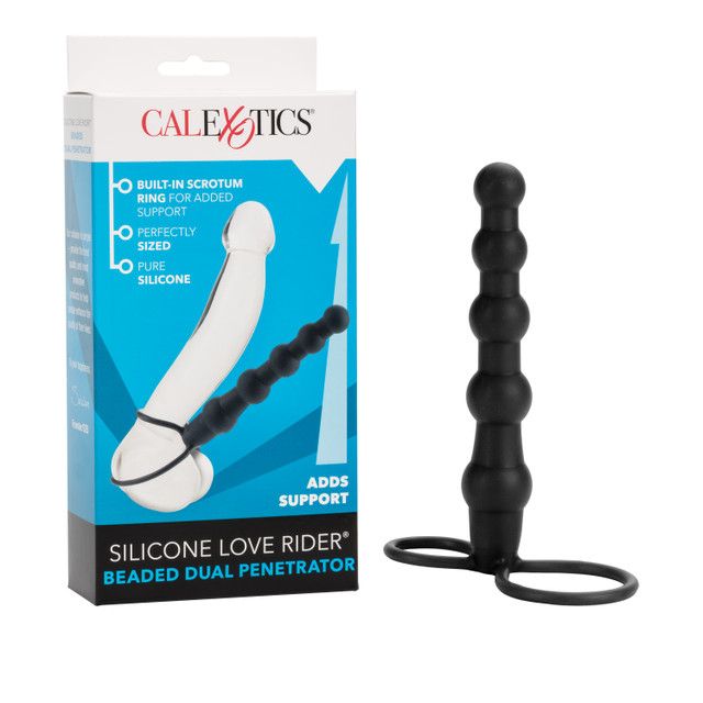 Silicone Love Rider Beaded Dual Penetrator