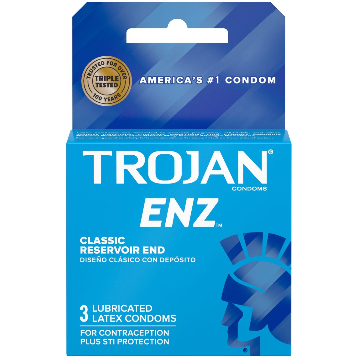 Trojan - ENZ Lubricated - 3ct   / Trojan original 3 ct.