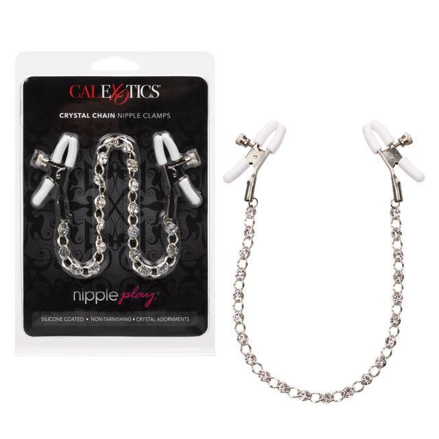 Nipple Play Crystal Chain Nipple Clamps - Crystal