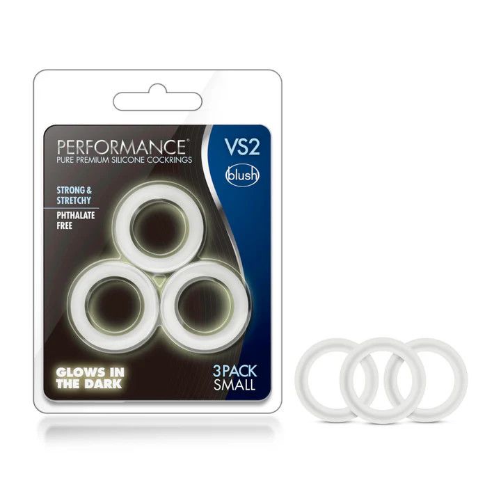 Performance - VS2 Pure Premium Silicone Cock Rings - Small - White