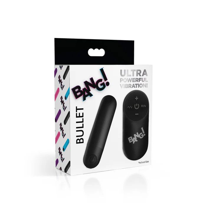 Vibrating Bullet w/ Remote Control - Black