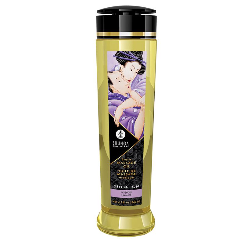 Shunga Erotic Massage Oil Sensation - Lavender 8oz