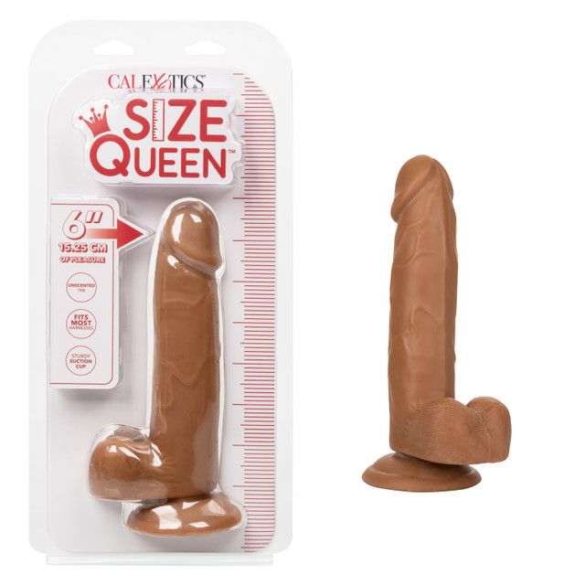 Size Queen 6"/15.25 cm - Brown