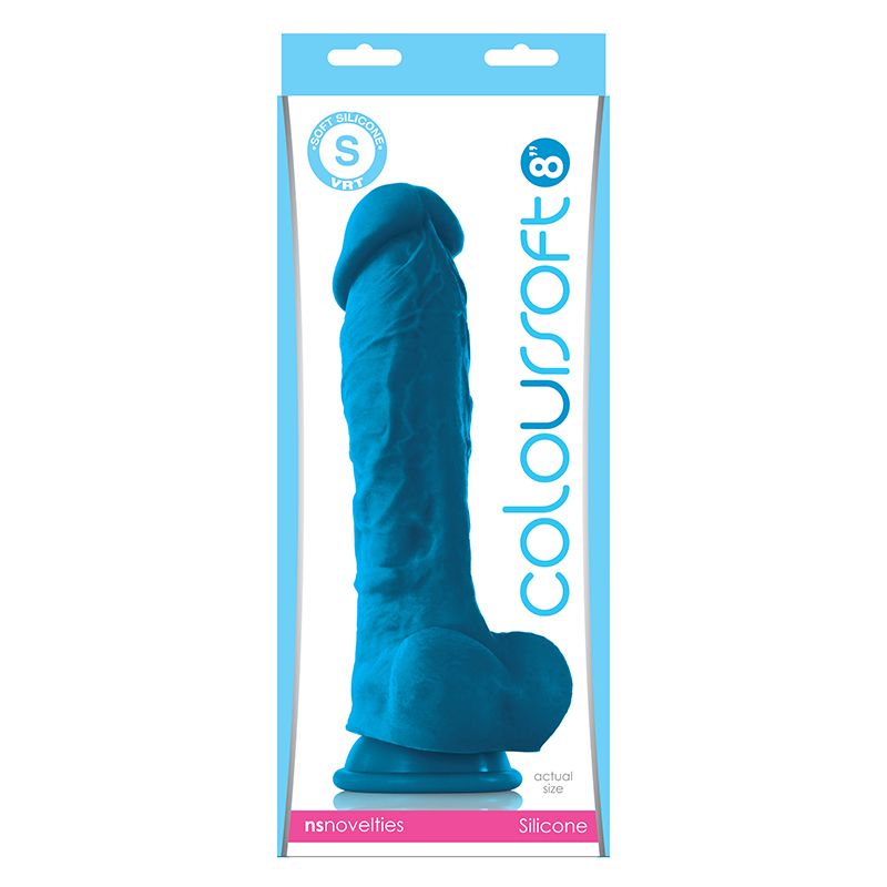 ColourSoft - 8" Soft Dildo - Blue