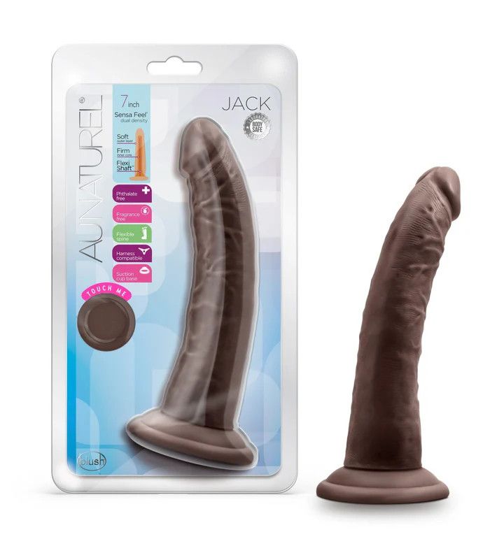 Au Naturel - Jack - 7" Dildo - Chocolate