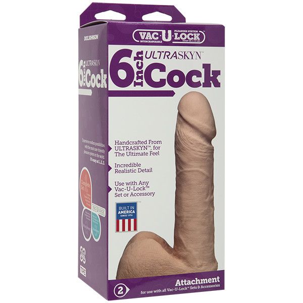 Vac-U-Lock ULTRASKYN Cock - 6 Inch - , Color: Vanilla