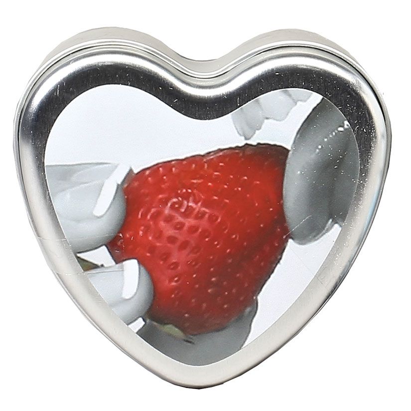 Edible Heart Candle - Strawberry - 4oz