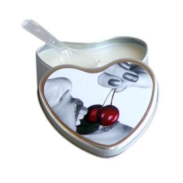 Edible Heart Candle - Cherry - 4oz