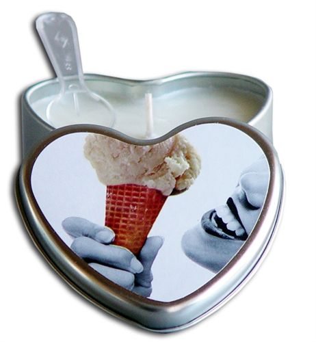 Edible Heart Candle - Vanilla - 4oz