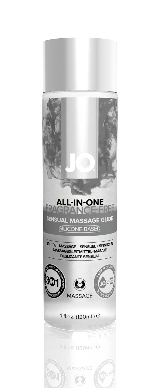 JO All-In-One Massage Glide - Fragrance-Free - Massage 4 floz / 120 mL