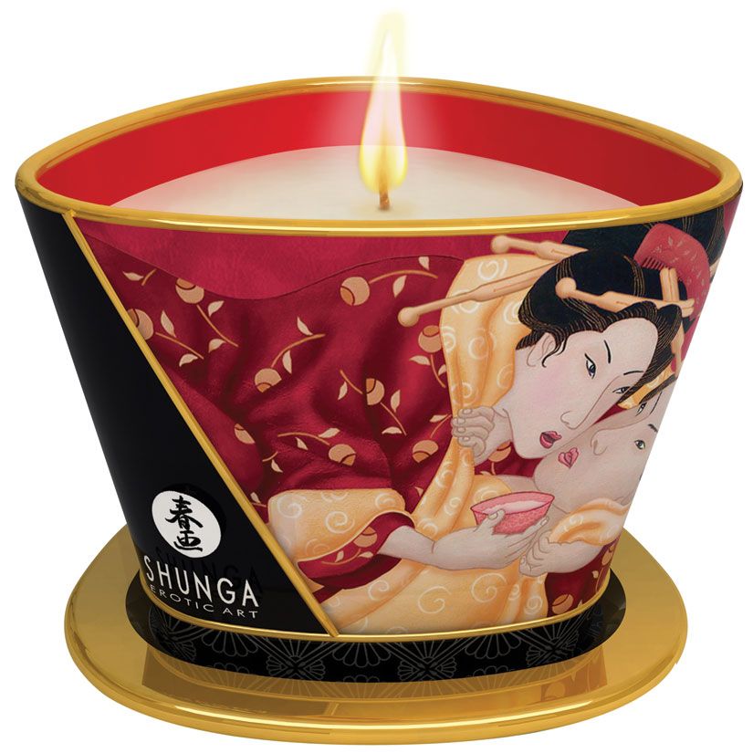 Massage Candle - Romance - Sparkling Strawberry  Wine - 5.7 Oz.