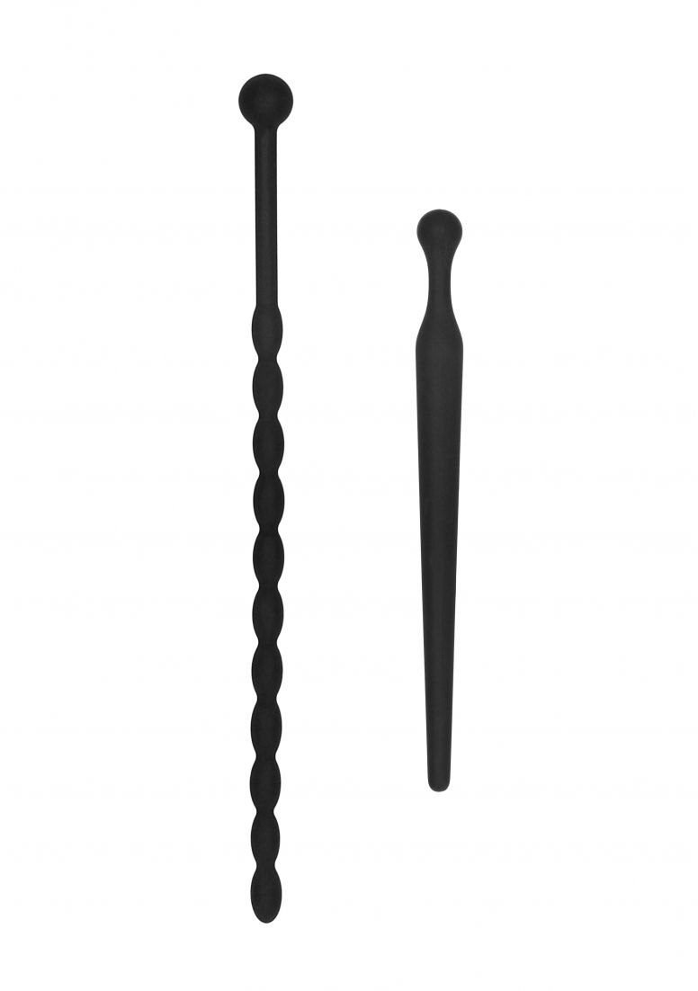 Ouch! - Silicone Plug Set Beginners Urethral Sounding - Black