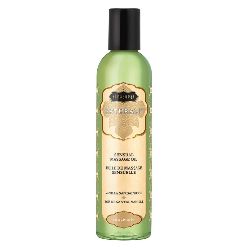 Kama Sutra Naturals Massage Oil- VANILLA SADALWOOD 8OZ