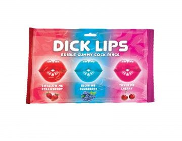 Dick Lips Edible Gummy Cock Rings - 3ct