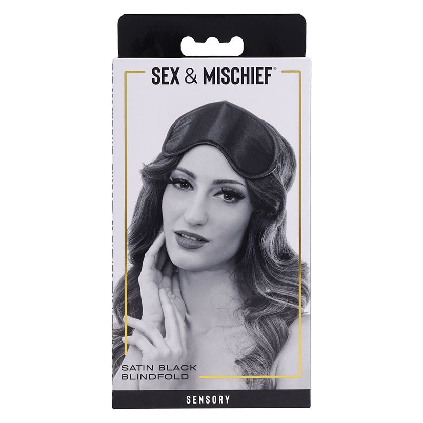 S&amp;M Satin Blindfold-Black