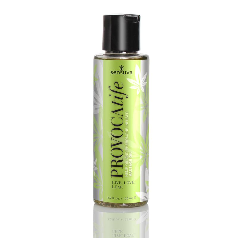 Provocatife Hemp Oil &amp; Aphrodisiac Infused Massage Oil 4.2 fl.oz. (125ml) Bottle