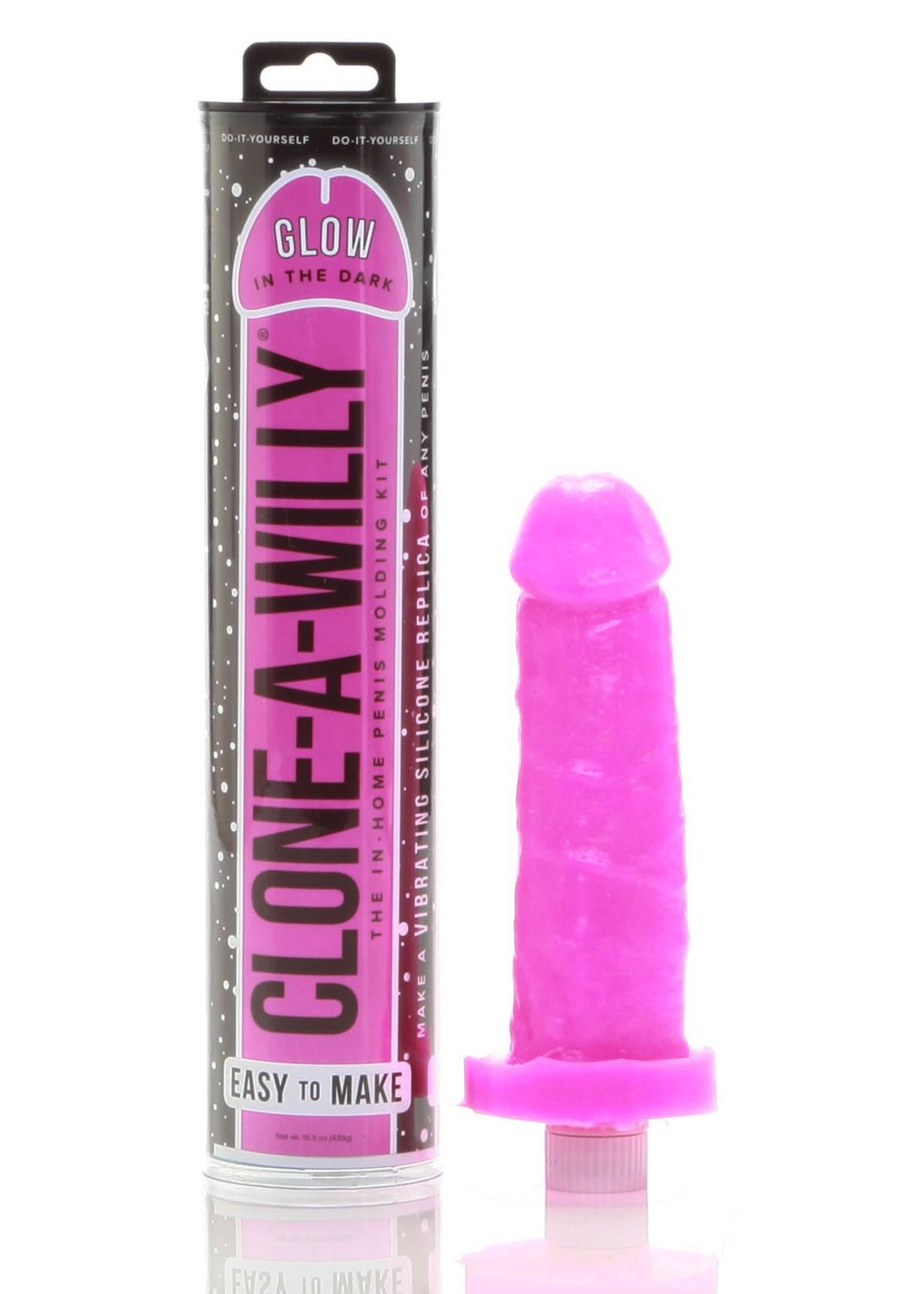 CLONE-A-WILLY VIBE KIT - GLOW IN THE DARK - PINK