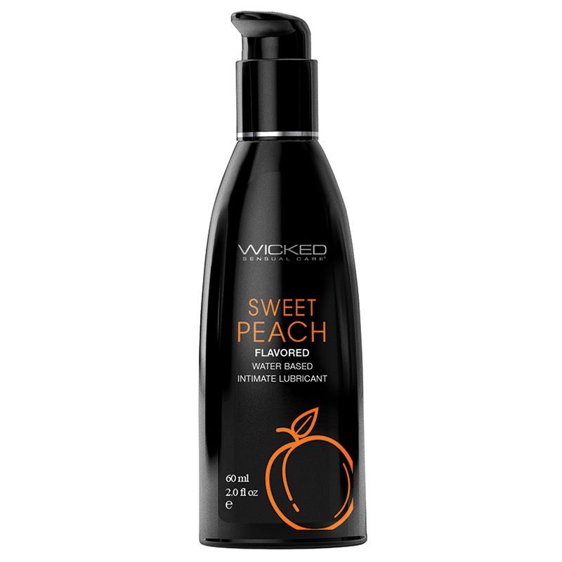 Aqua Sweet Peach Flavored Water Based Lubricant - 2 Oz. / 60 ml