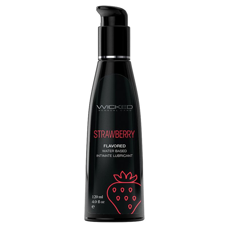 Aqua Strawberry Water-Based Lubricant 4 Oz