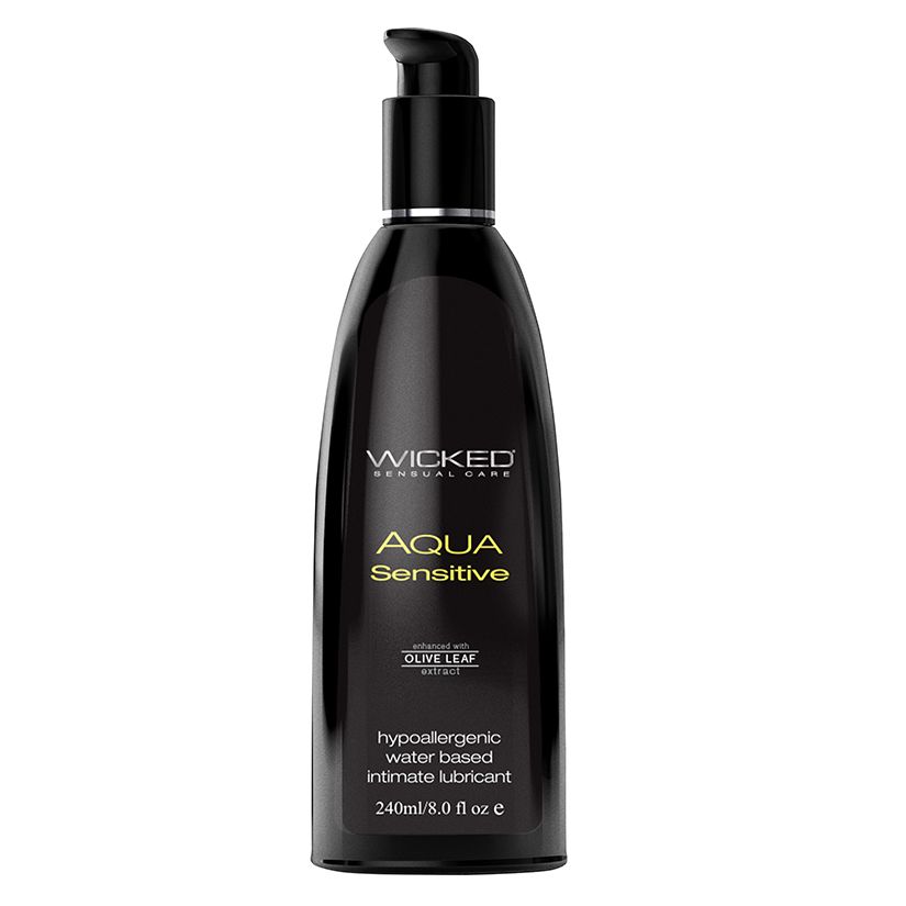 Wicked Aqua Sensitive Hypoallergenic Water Based Lubricant 8.0 Oz