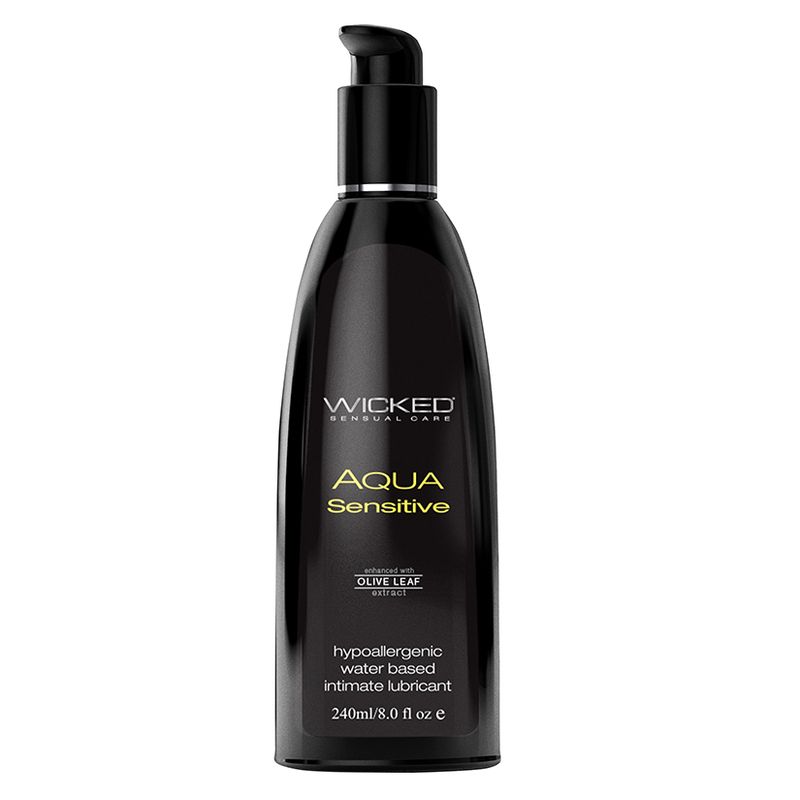 Wicked Aqua Sensitive Hypoallergenic Water Based Lubricant 8.0 Oz