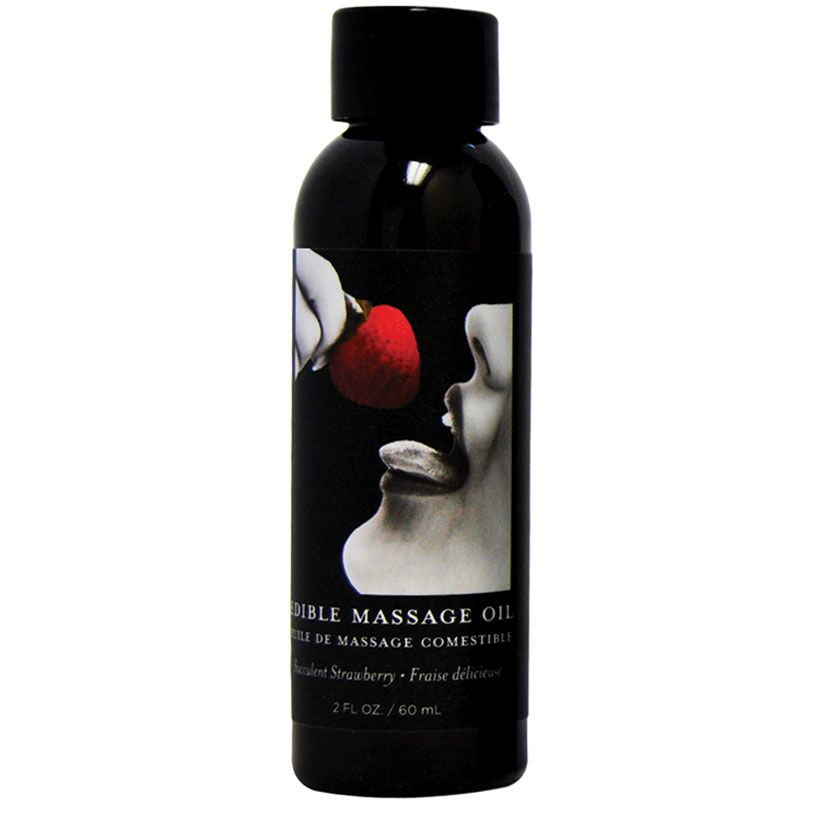 Edible Massage Oil Succulent Strawberry 2oz