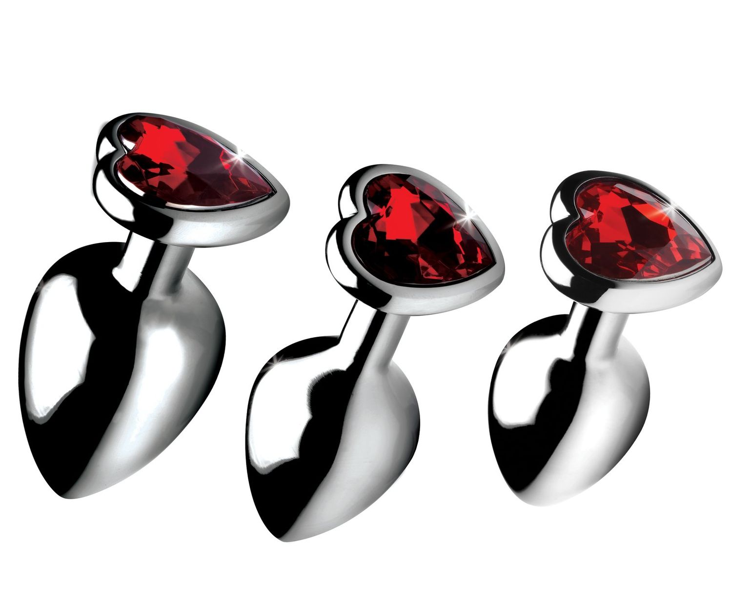 Red Heart Gem Anal Plug Set